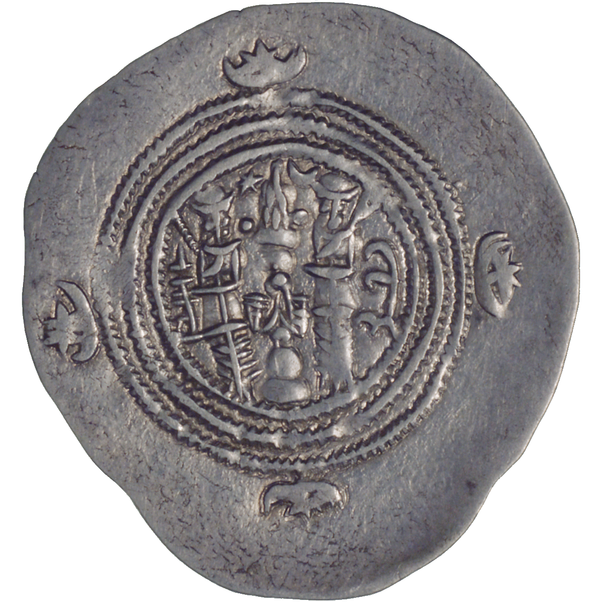 Arabo-Sassaniden, Drachme im Namen von Yazdegerd III., 31 AH (reverse)