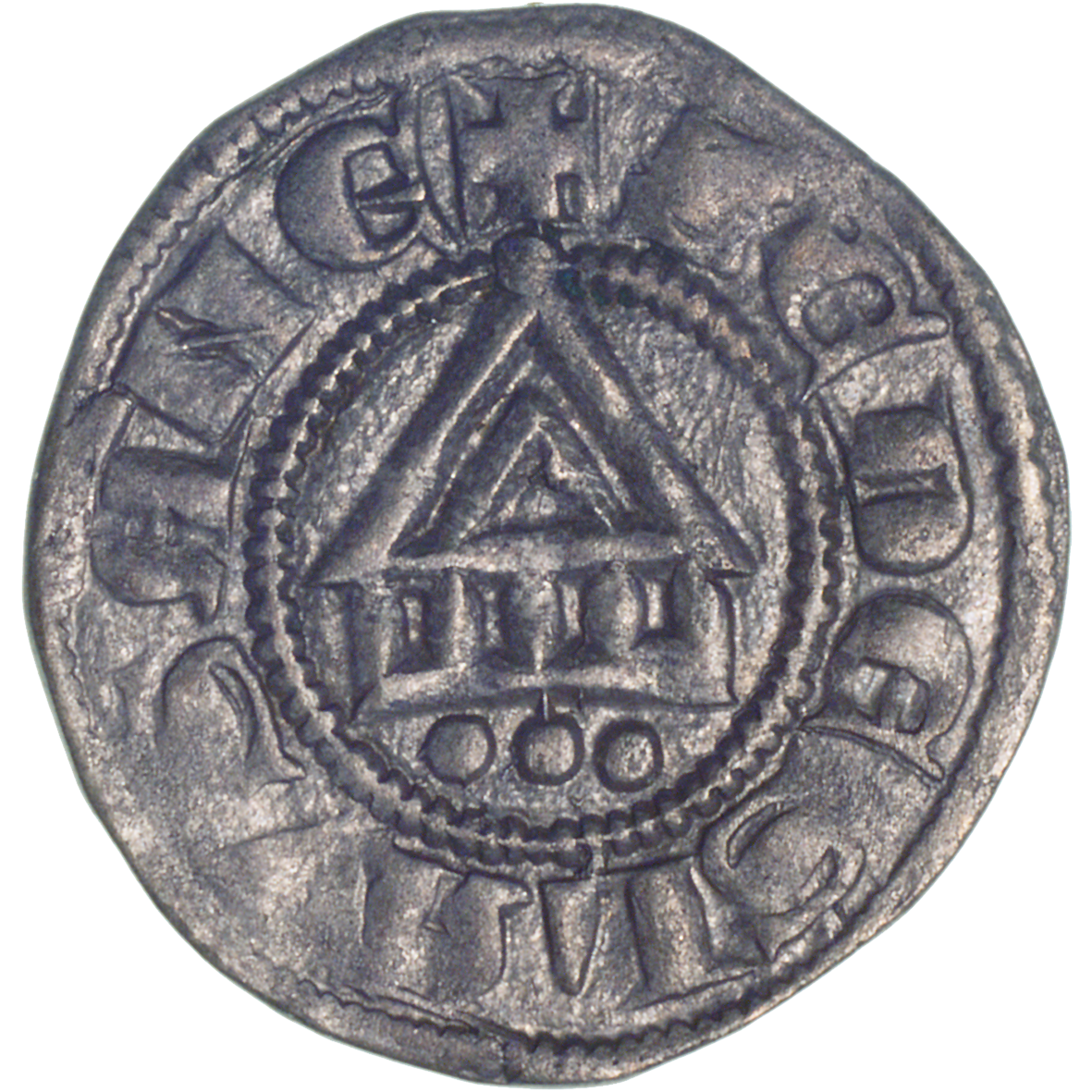 Bishopric of Lausanne, Denier (obverse)