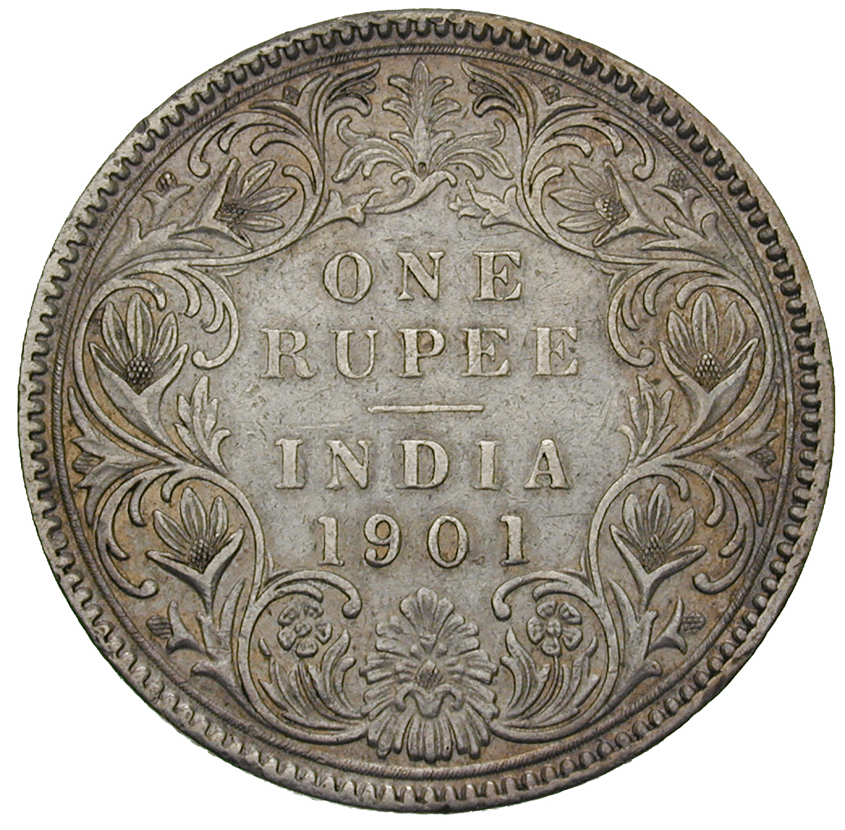 Britisches Empire, Viktoria für Indien, 1 Rupie 1901 (reverse)