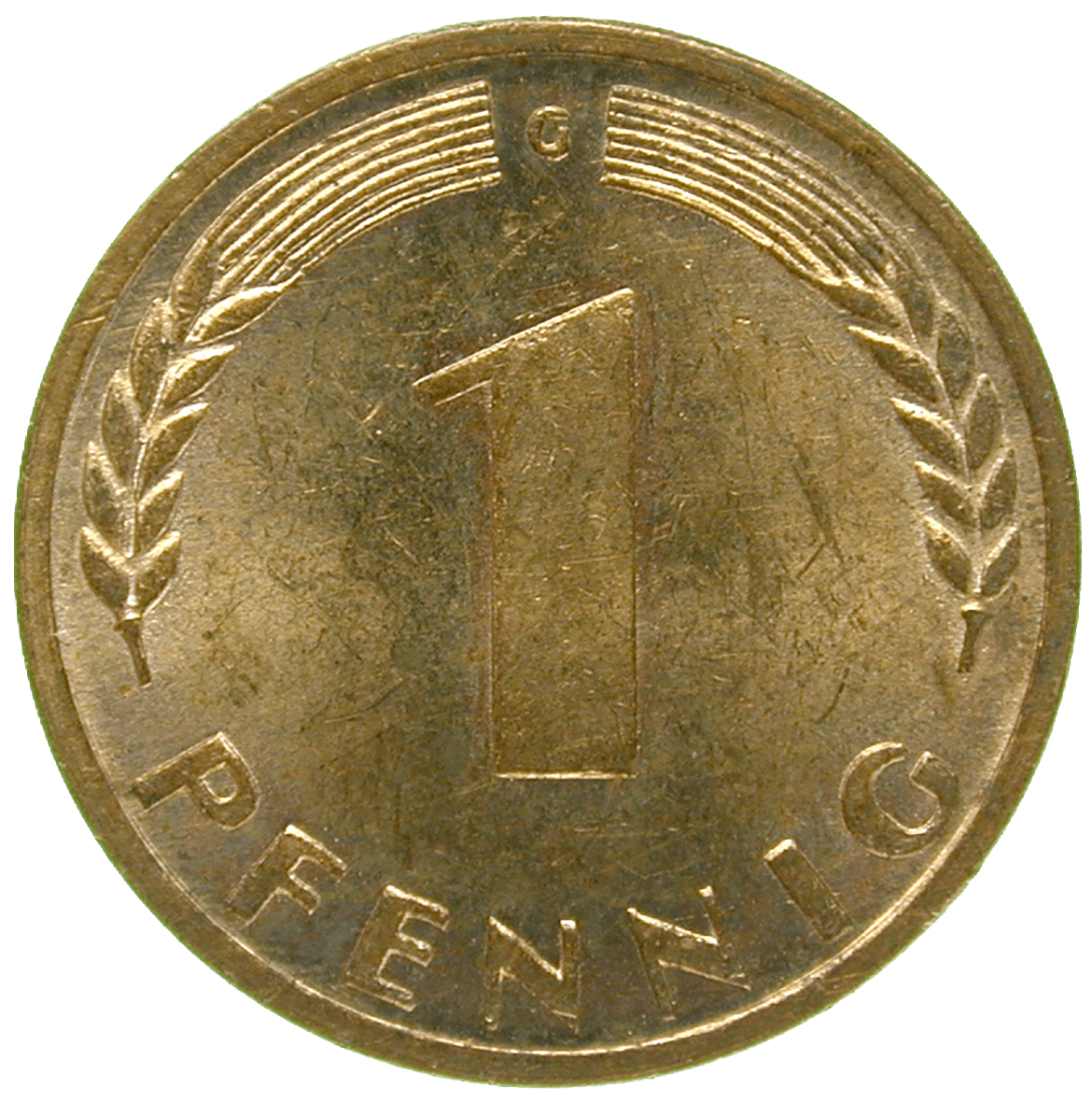 Bundesrepublik Deutschland, 1 Pfennig 1950 (reverse)