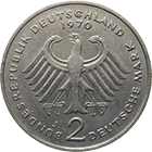 Bundesrepublik Deutschland, 2 Deutsche Mark 1970 (obverse)