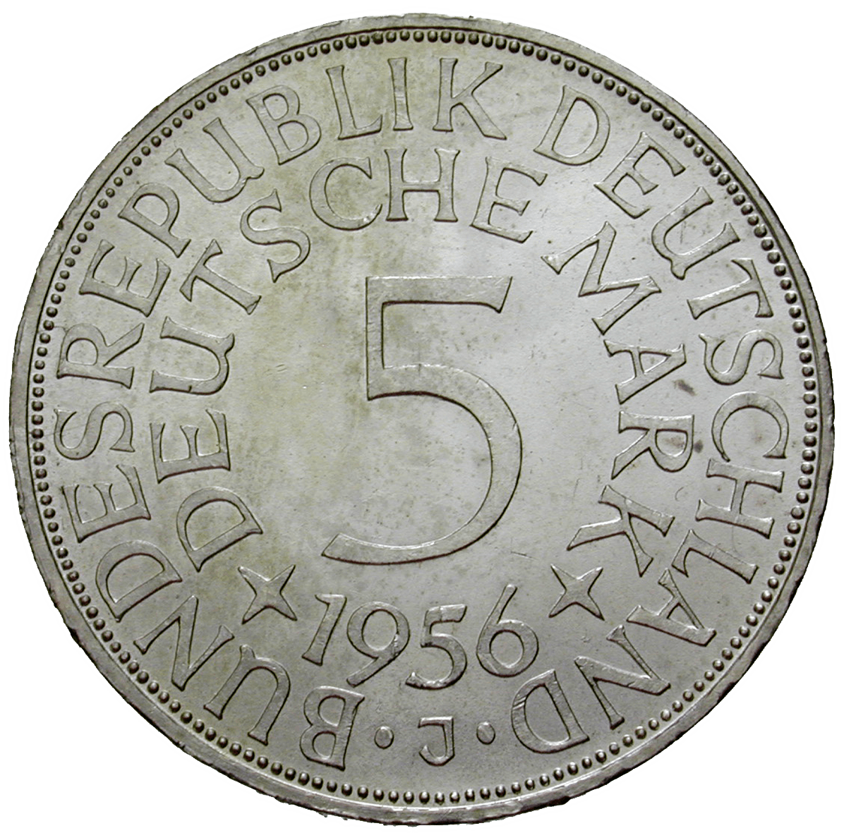 Bundesrepublik Deutschland, 5 Deutsche Mark 1956 (obverse)