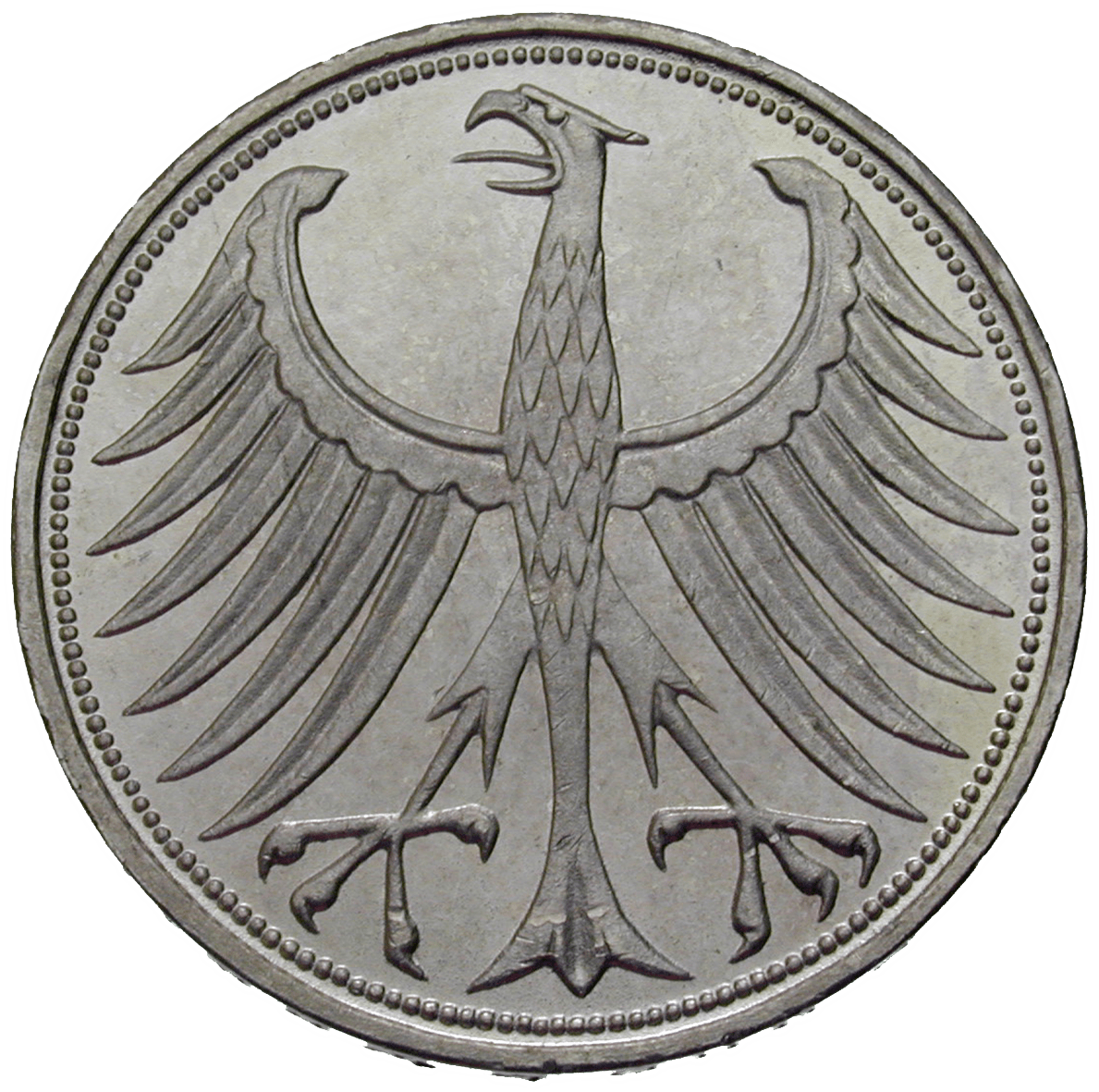 Bundesrepublik Deutschland, 5 Deutsche Mark 1956 (reverse)