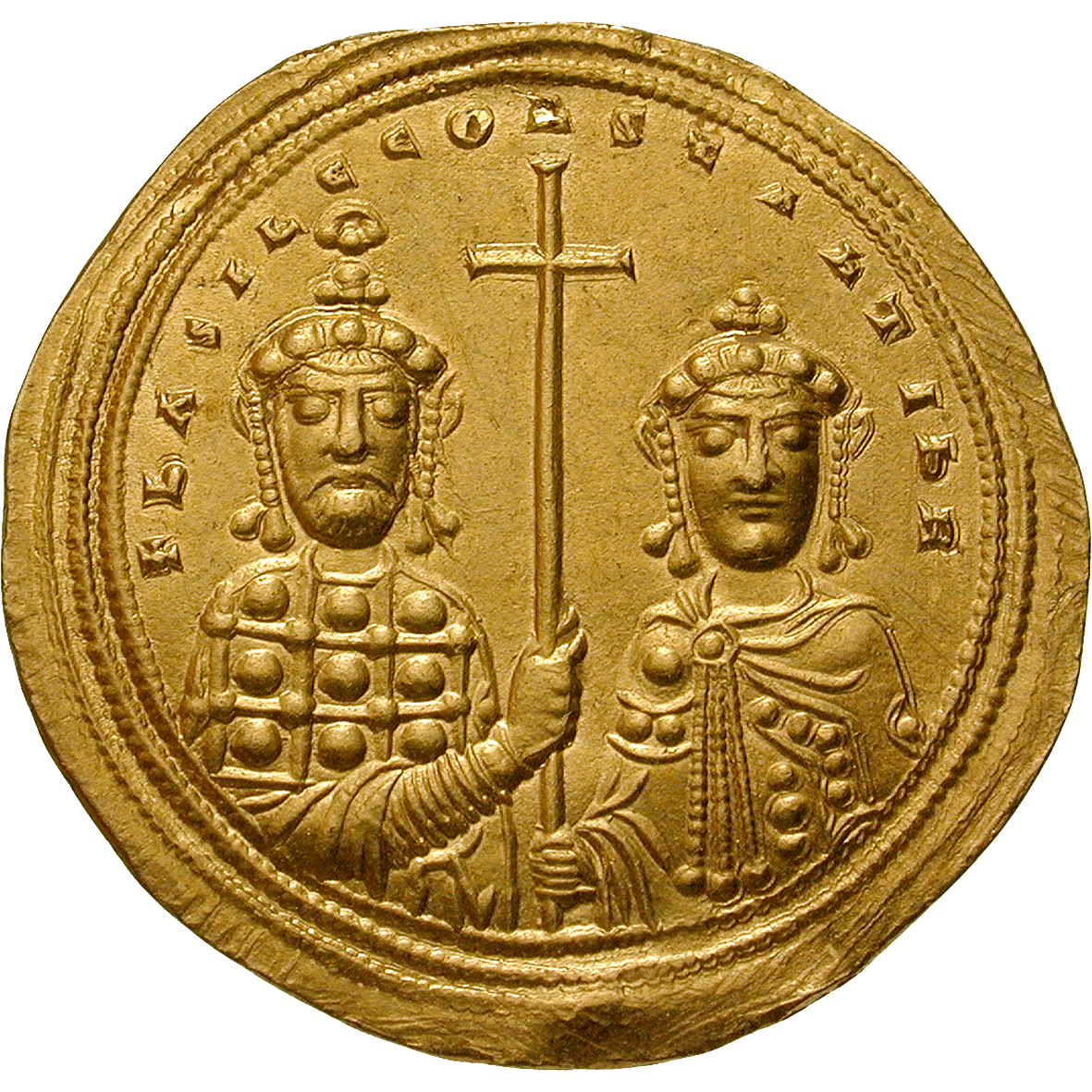 Byzantine Empire, Basil II and Constantine VIII, Histamenon (reverse)