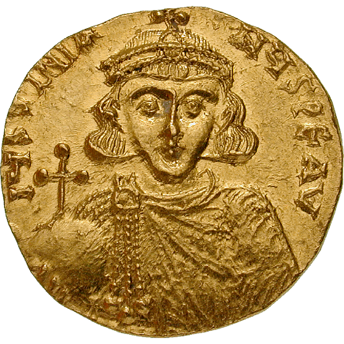 Byzantine Empire, Justinian II, Solidus, Constantinople (obverse)