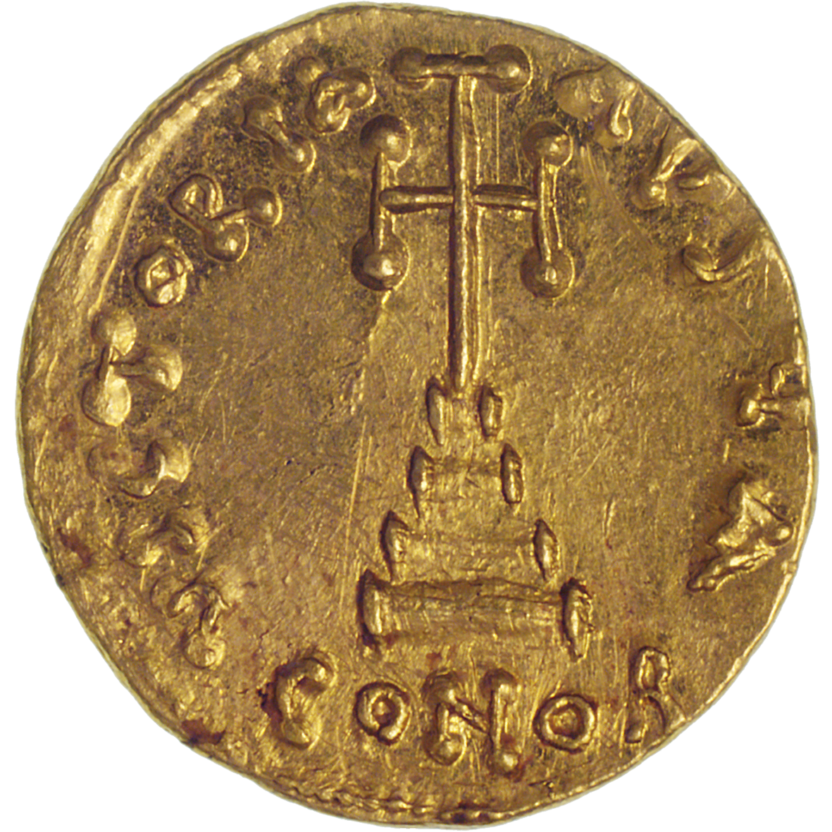 Byzantine Empire, Leo III Isaurus, Solidus (reverse)
