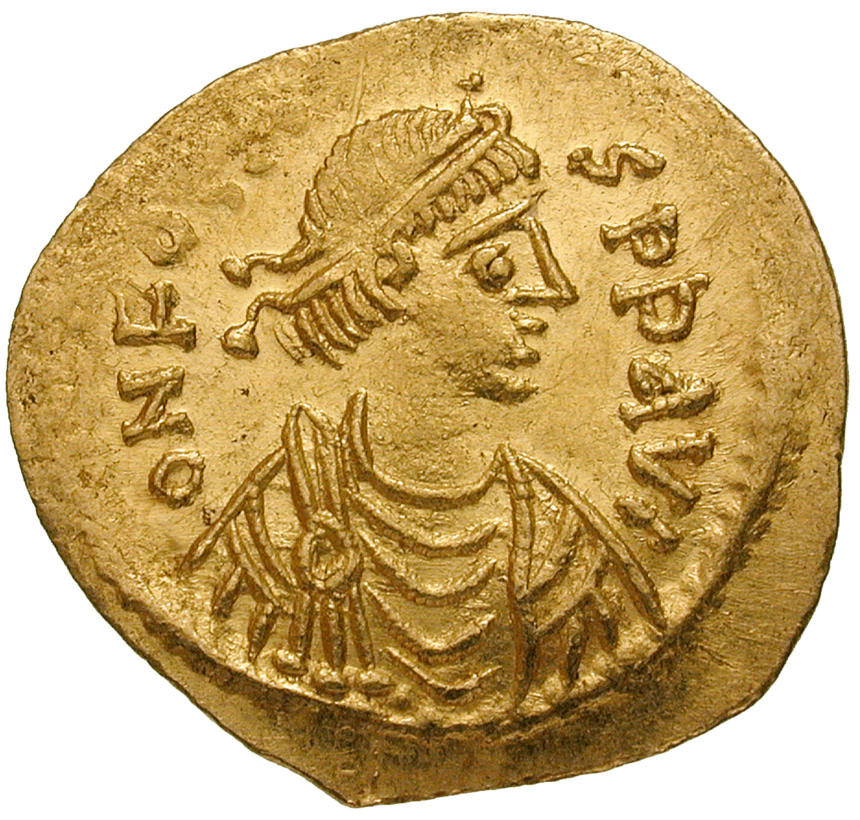 Byzantine Empire, Phocas, Semissis (obverse)