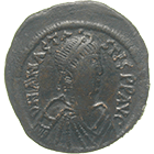 Byzantinisches Kaiserreich, Anastasius I., Follis (obverse)