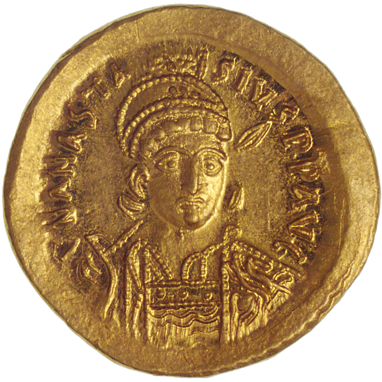 Byzantinisches Kaiserreich, Anastasius I., Solidus (obverse)