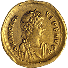 Byzantinisches Kaiserreich, Arcadius, Solidus (obverse)