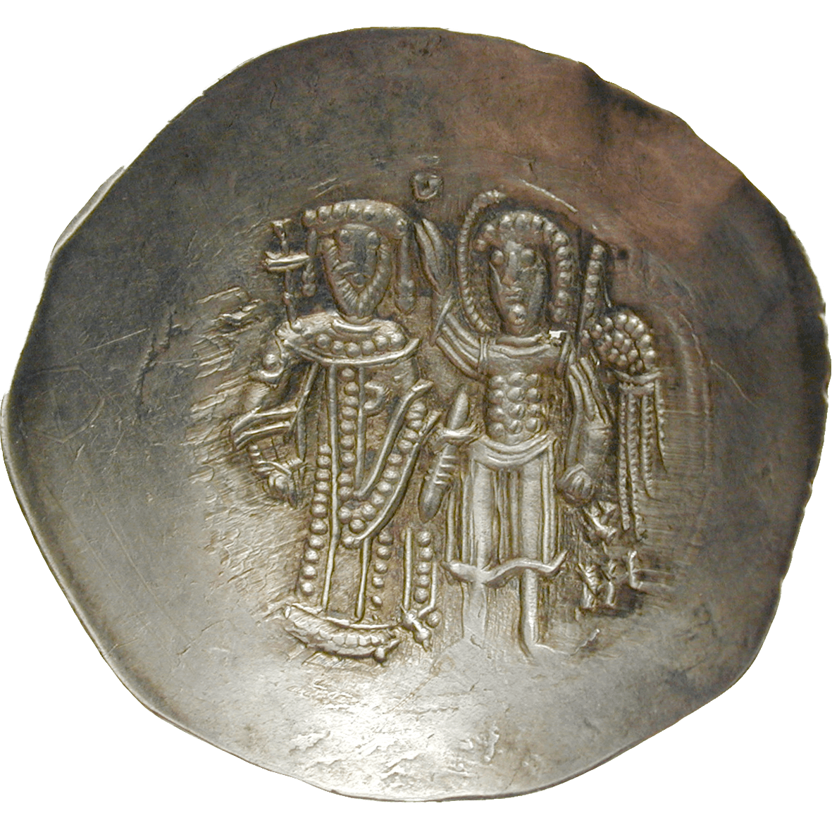 Byzantinisches Kaiserreich, Isaak II. Angelos, Aspron Trachy (reverse)