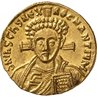 Byzantinisches Kaiserreich, Justinian II., Solidus (obverse)