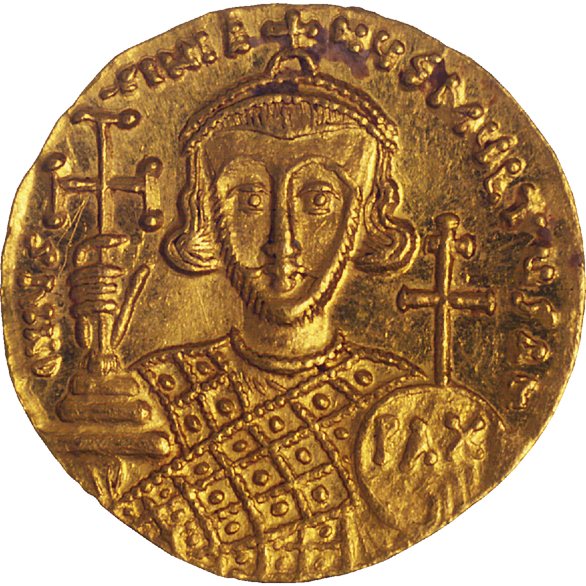 Byzantinisches Kaiserreich, Justinian II., Solidus (reverse)
