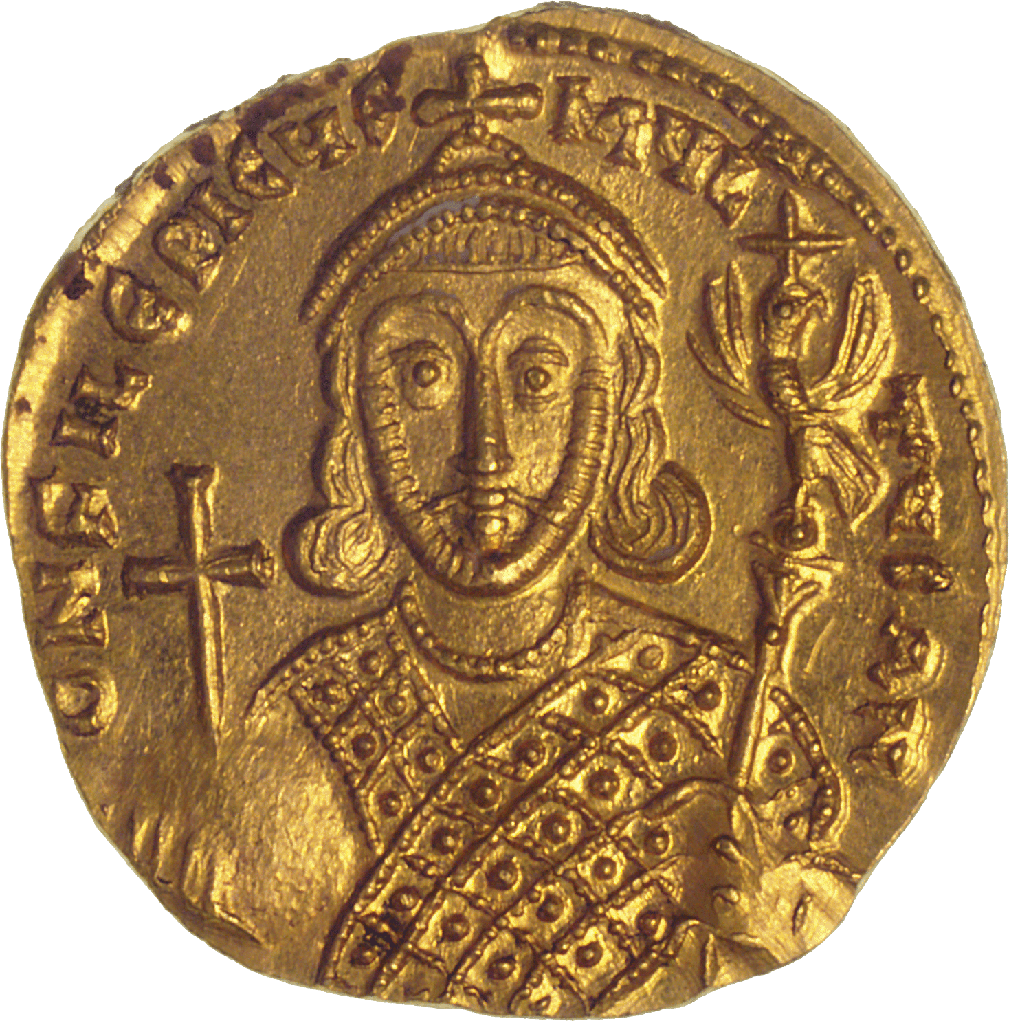 Byzantinisches Kaiserreich, Philippikos Bardanes, Solidus (obverse)