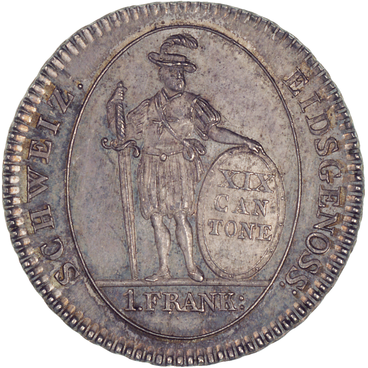 Canton of Berne, Time of Mediation, 1 Franc 1811 (reverse)