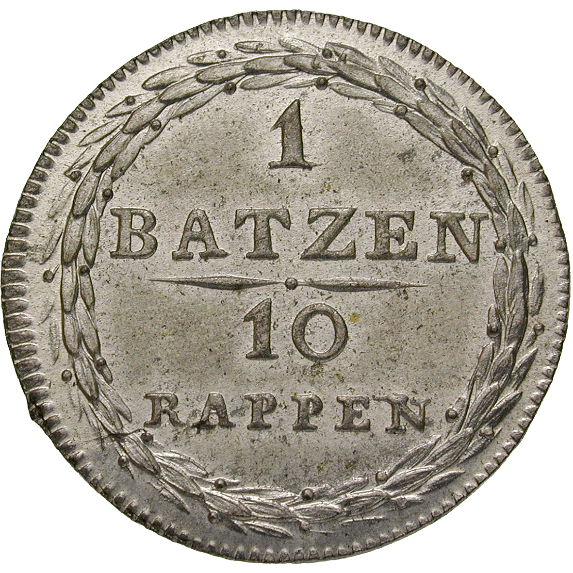 Canton of Lucerne, Time of Mediation, Batzen 1813 (reverse)