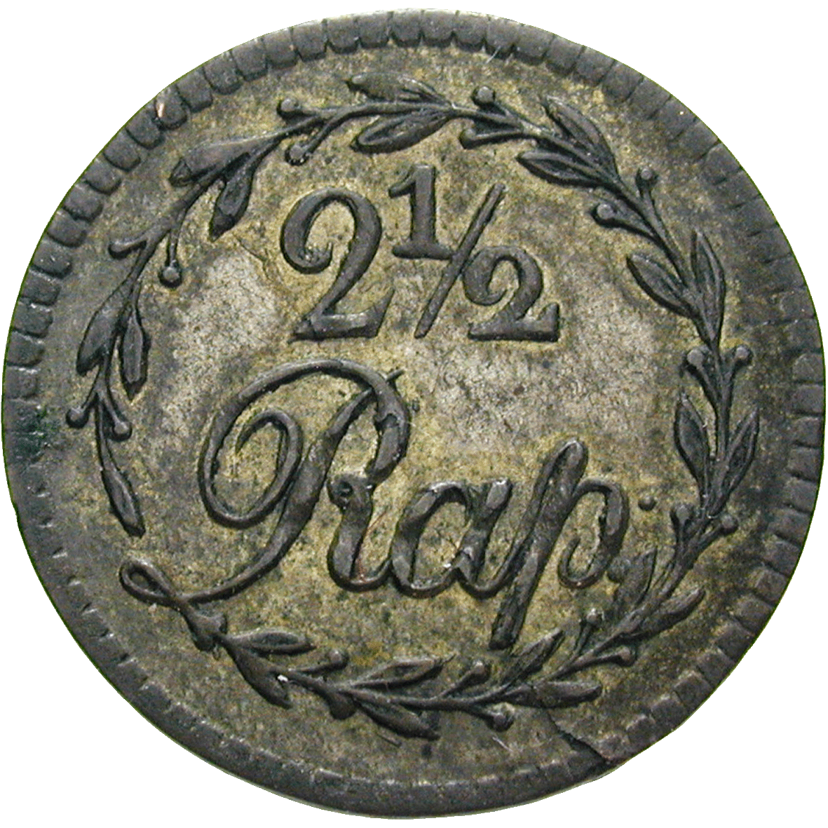 Canton of Vaud, 2 1/2 Rappen 1816 (reverse)