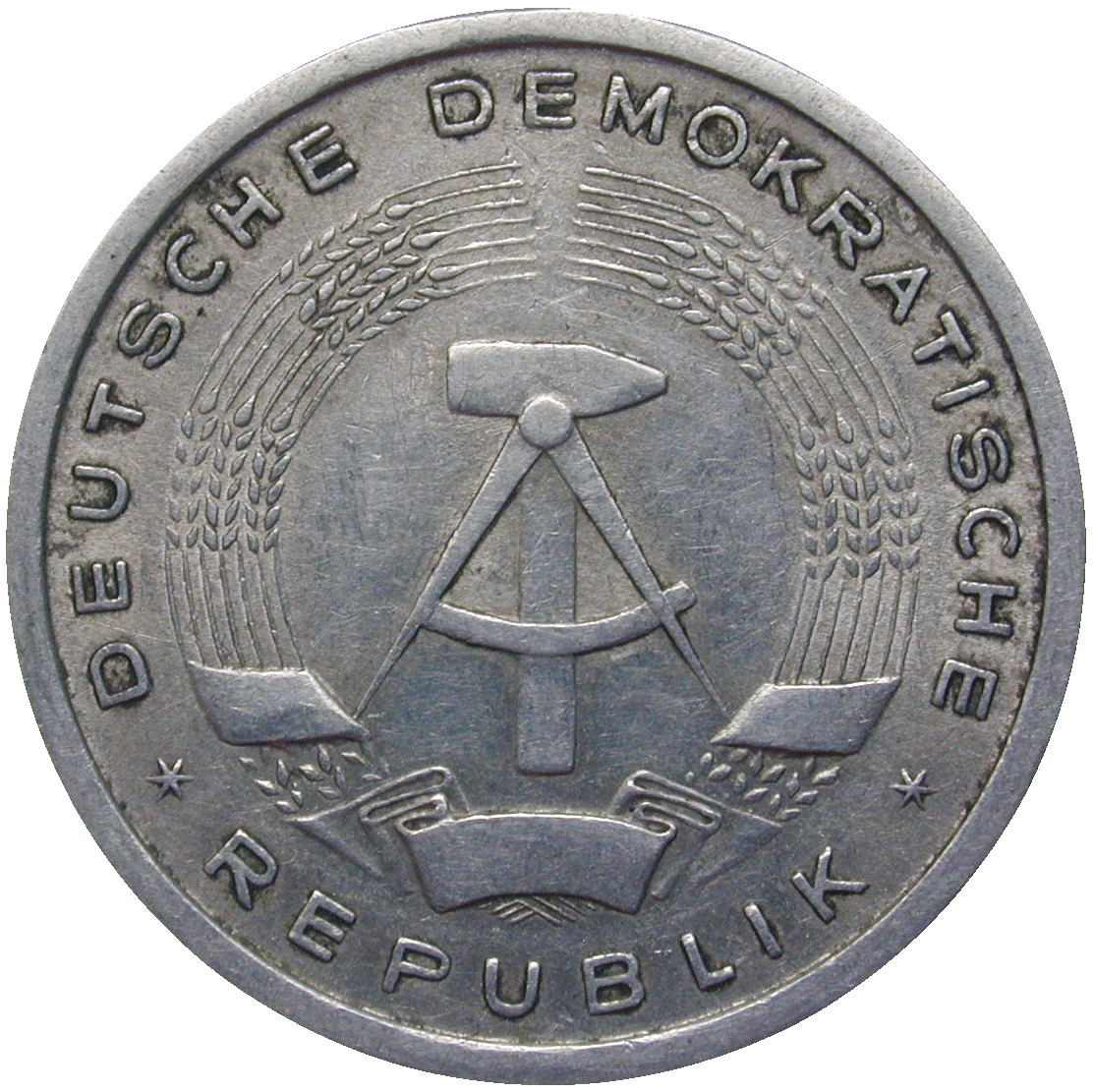 Deutsche Demokratische Republik, 1 Deutsche Mark 1956 (obverse)