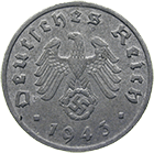 Deutsches Drittes Reich, 1 Reichspfennig 1943 (obverse)
