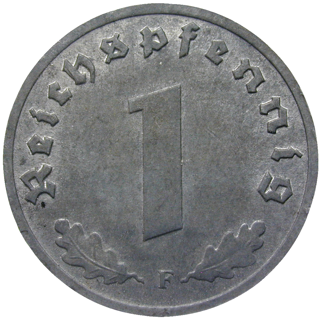 Deutsches Drittes Reich, 1 Reichspfennig 1943 (reverse)