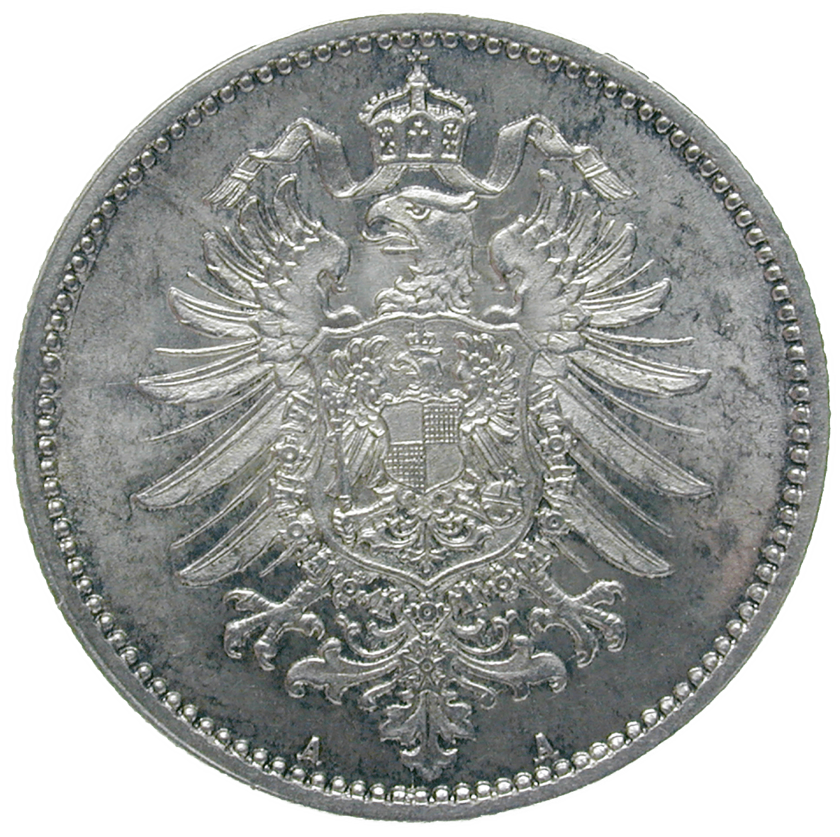 Deutsches Kaiserreich, Wilhelm I., 1 Mark 1873 (reverse)