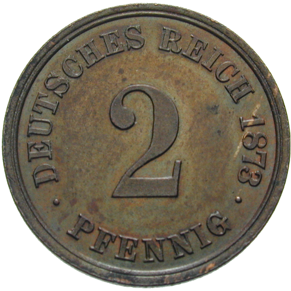 Deutsches Kaiserreich, Wilhelm I., 2 Pfennig 1873 (obverse)