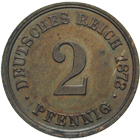 Deutsches Kaiserreich, Wilhelm I., 2 Pfennig 1873 (obverse)