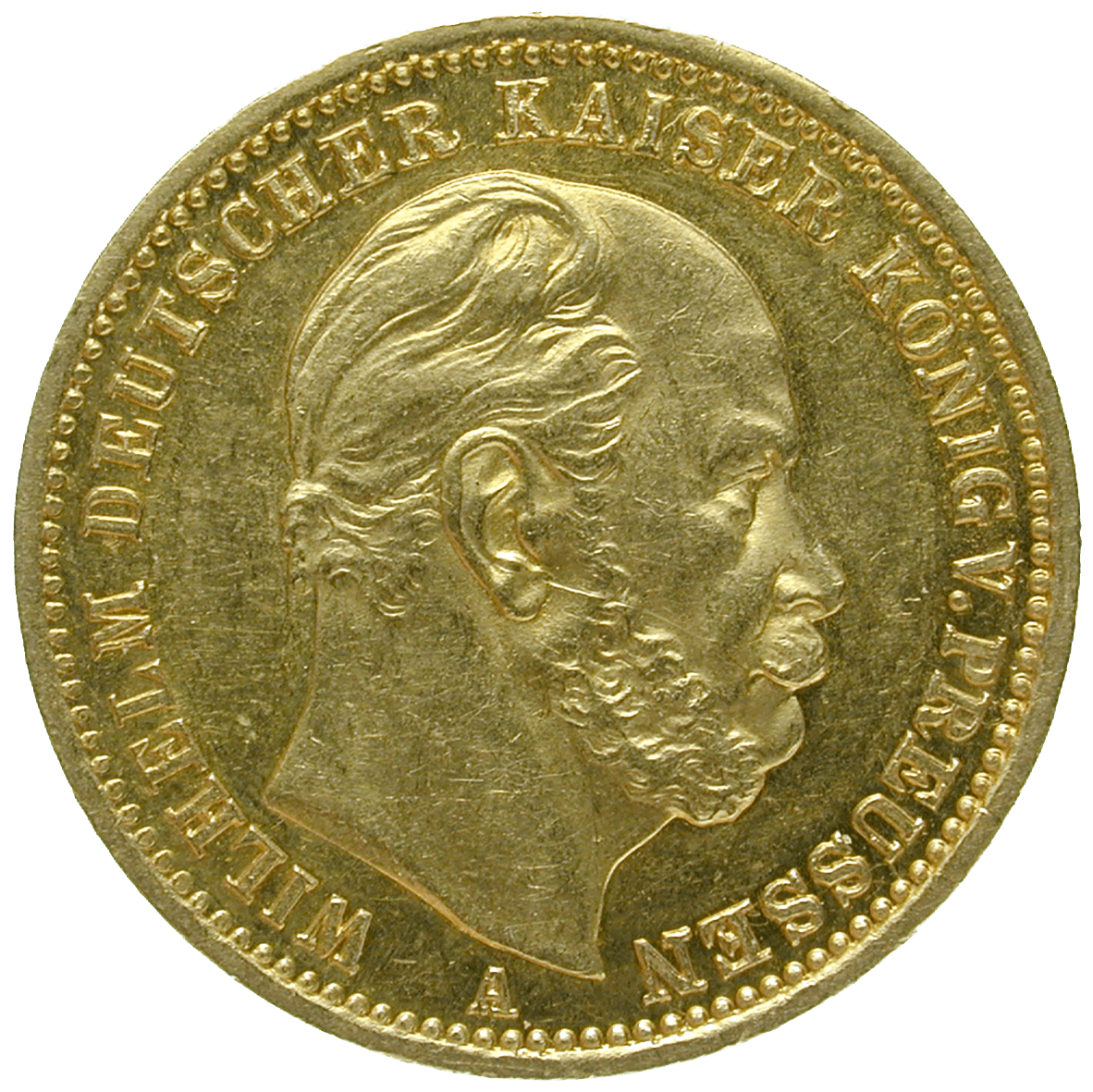 Deutsches Kaiserreich, Wilhelm I., 20 Mark 1872 (obverse)