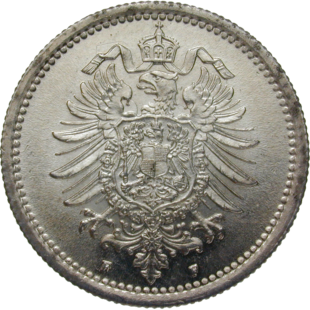 Deutsches Kaiserreich, Wilhelm I., 50 Pfennig 1876 (reverse)