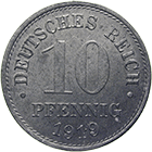 Deutsches Reich, Weimarer Republik, 10 Pfennig 1919 (obverse)