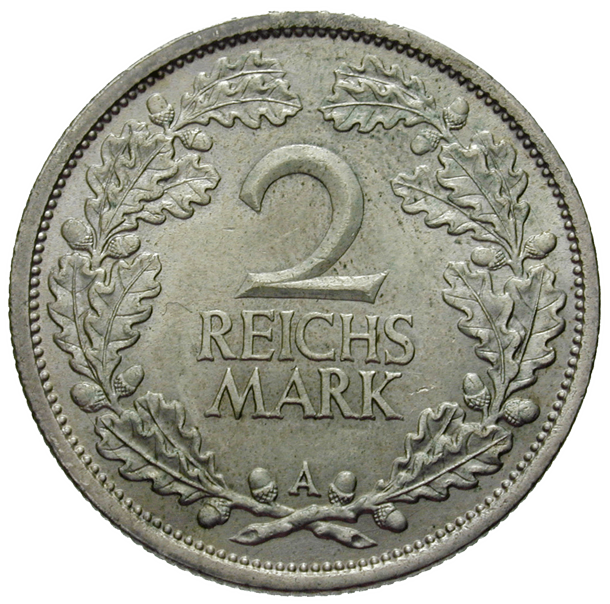 Deutsches Reich, Weimarer Republik, 2 Reichsmark 1925 (reverse)