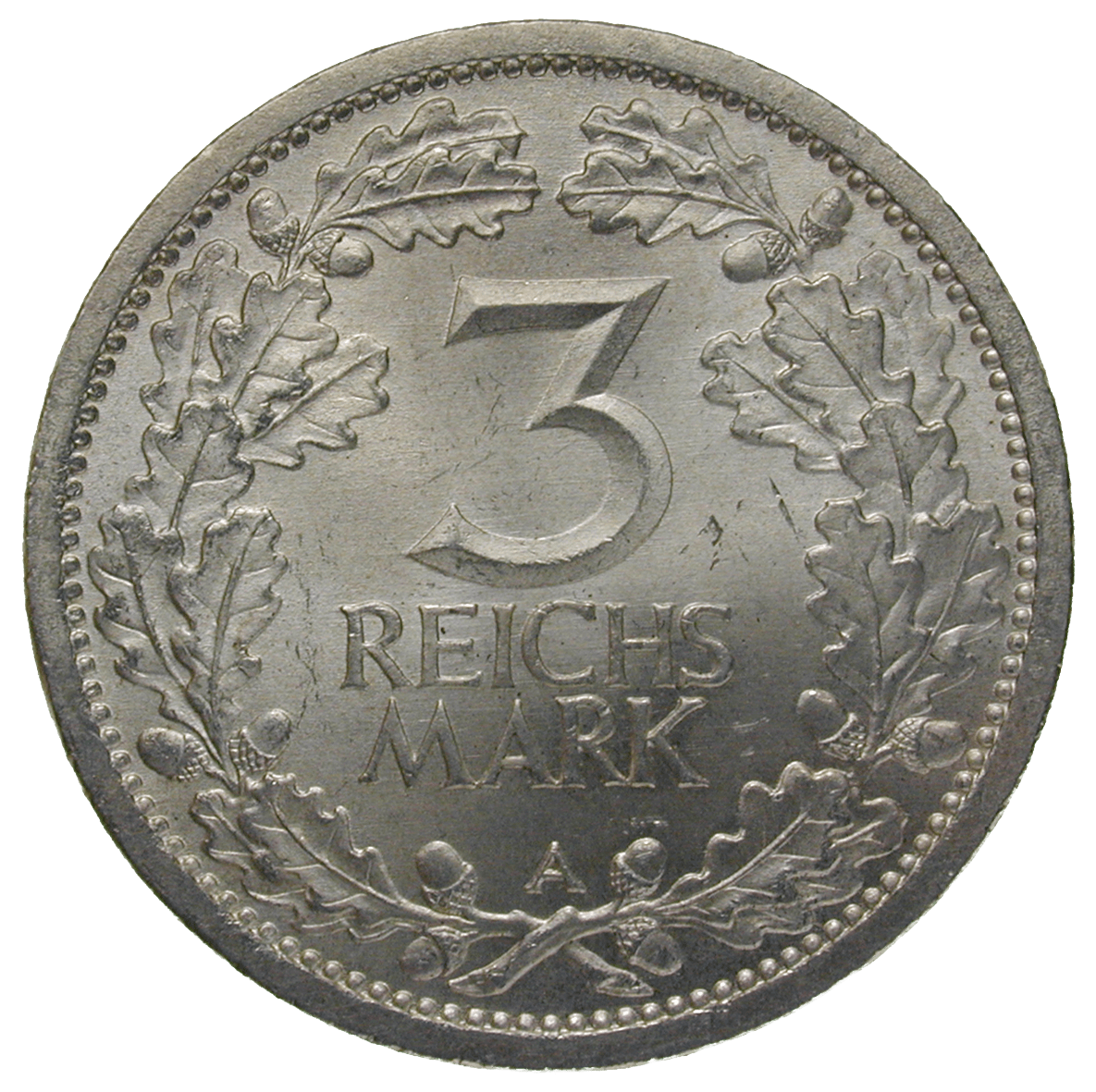 Deutsches Reich, Weimarer Republik, 3 Reichsmark 1931 (reverse)
