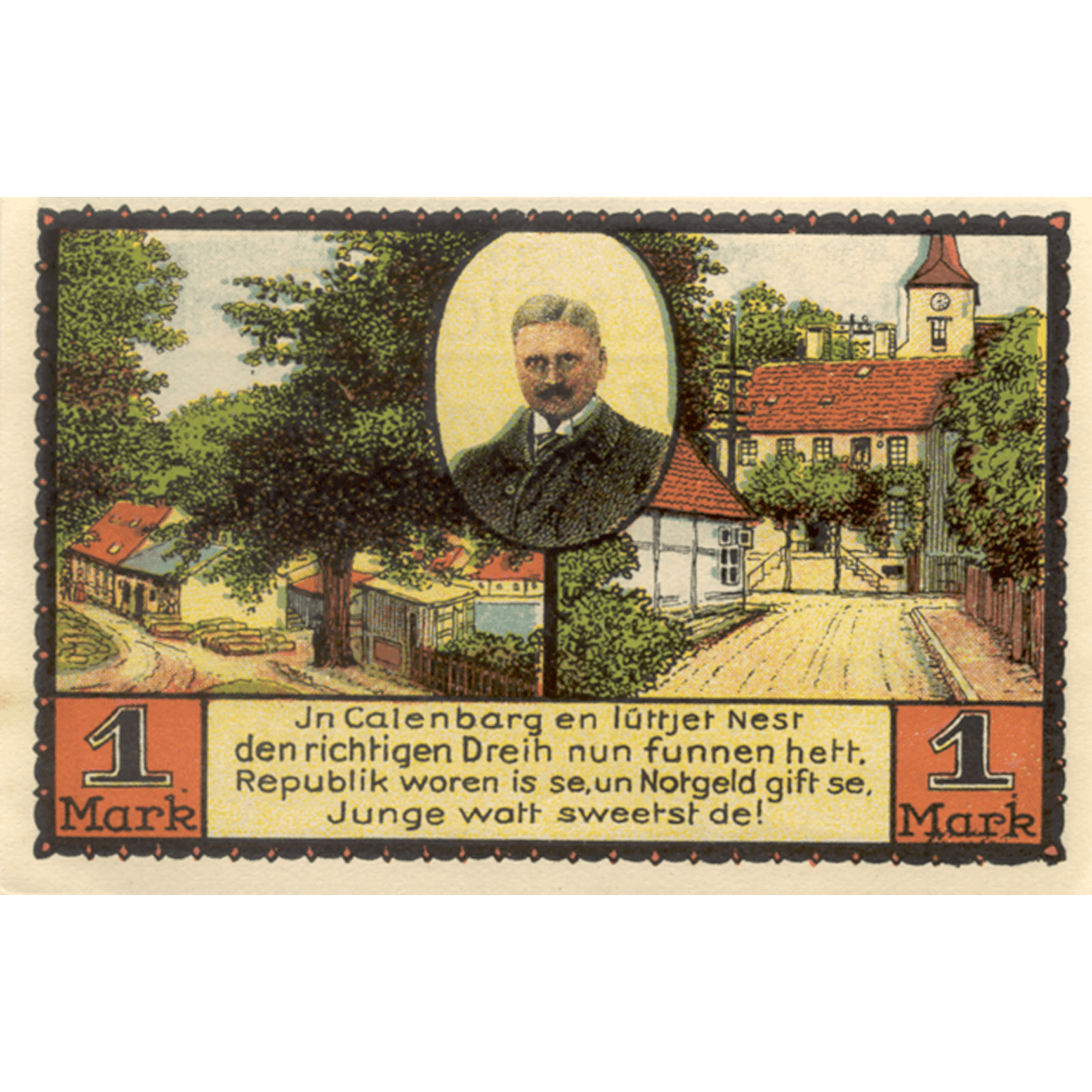 Deutsches Reich, Weimarer Republik, Stadt Eldagsen, Notgeldschein zu 25 Pfennig 1921 (reverse)
