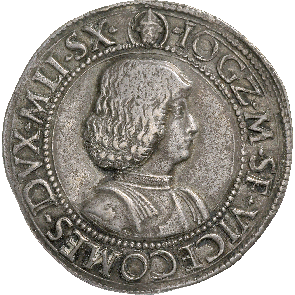 Duchy of Milan, Giovanni Galeazzo Maria Sforza, Testone (obverse)