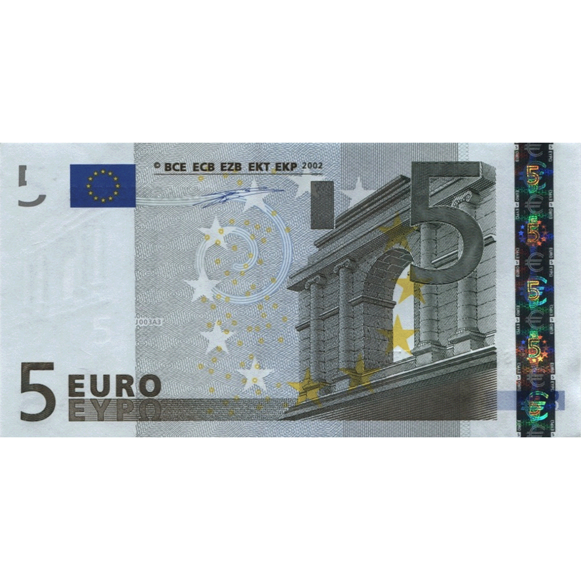 European Union, 5 Euro 2002 (obverse)