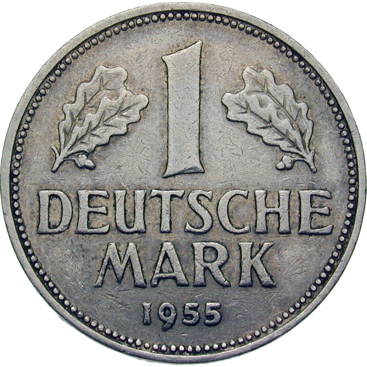 Federal Republic of Germany, 1 Deutsche Mark 1955 (reverse)