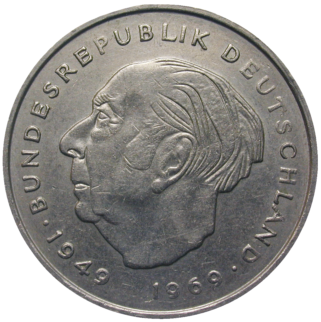 Federal Republic of Germany, 2 Deutsche Mark 1970 (reverse)