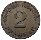 Federal Republic of Germany, 2 Pfennig 1950 (obverse)
