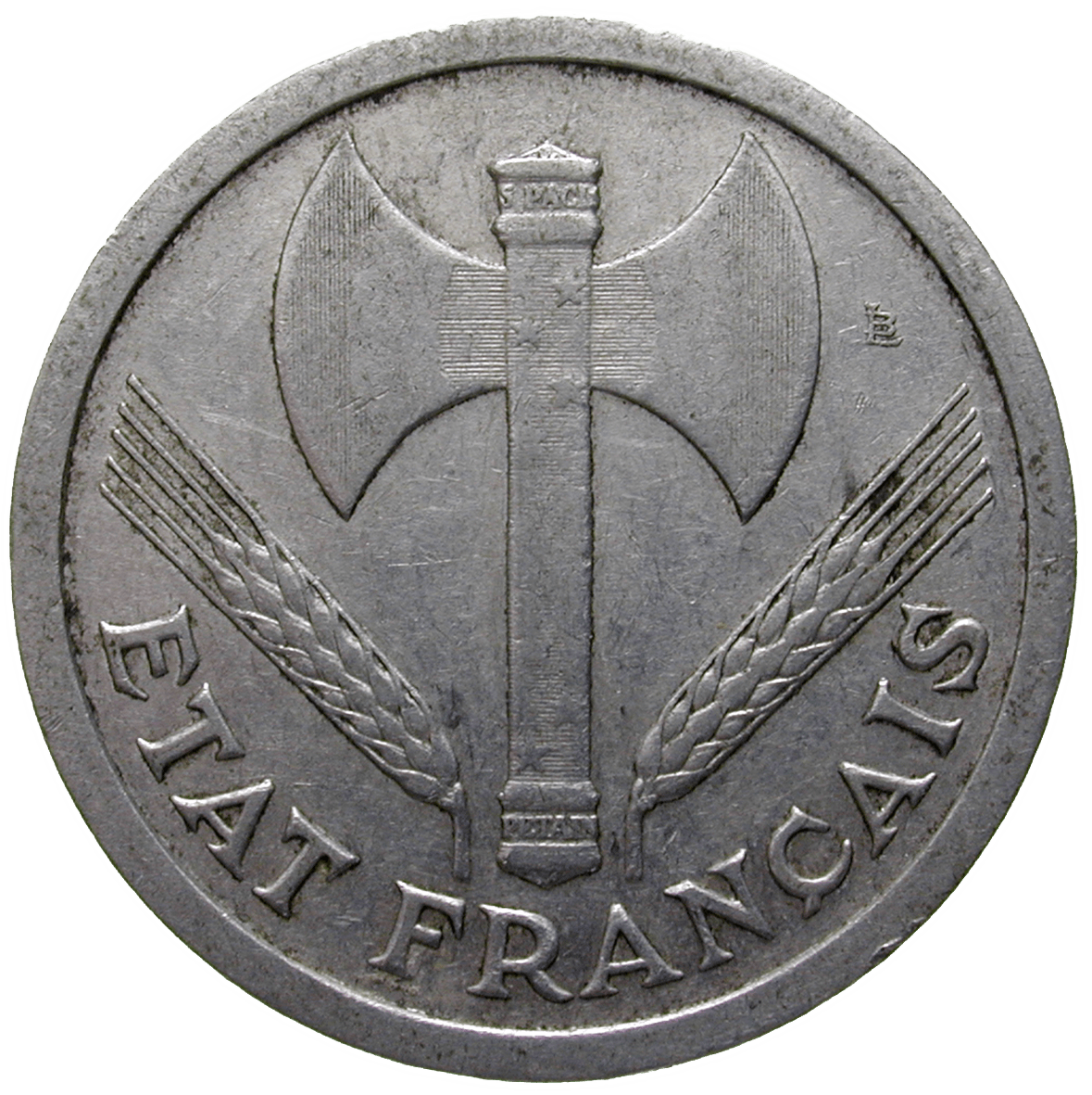 France, Etat Français, Philippe Pétain, 2 Francs 1943 (obverse)