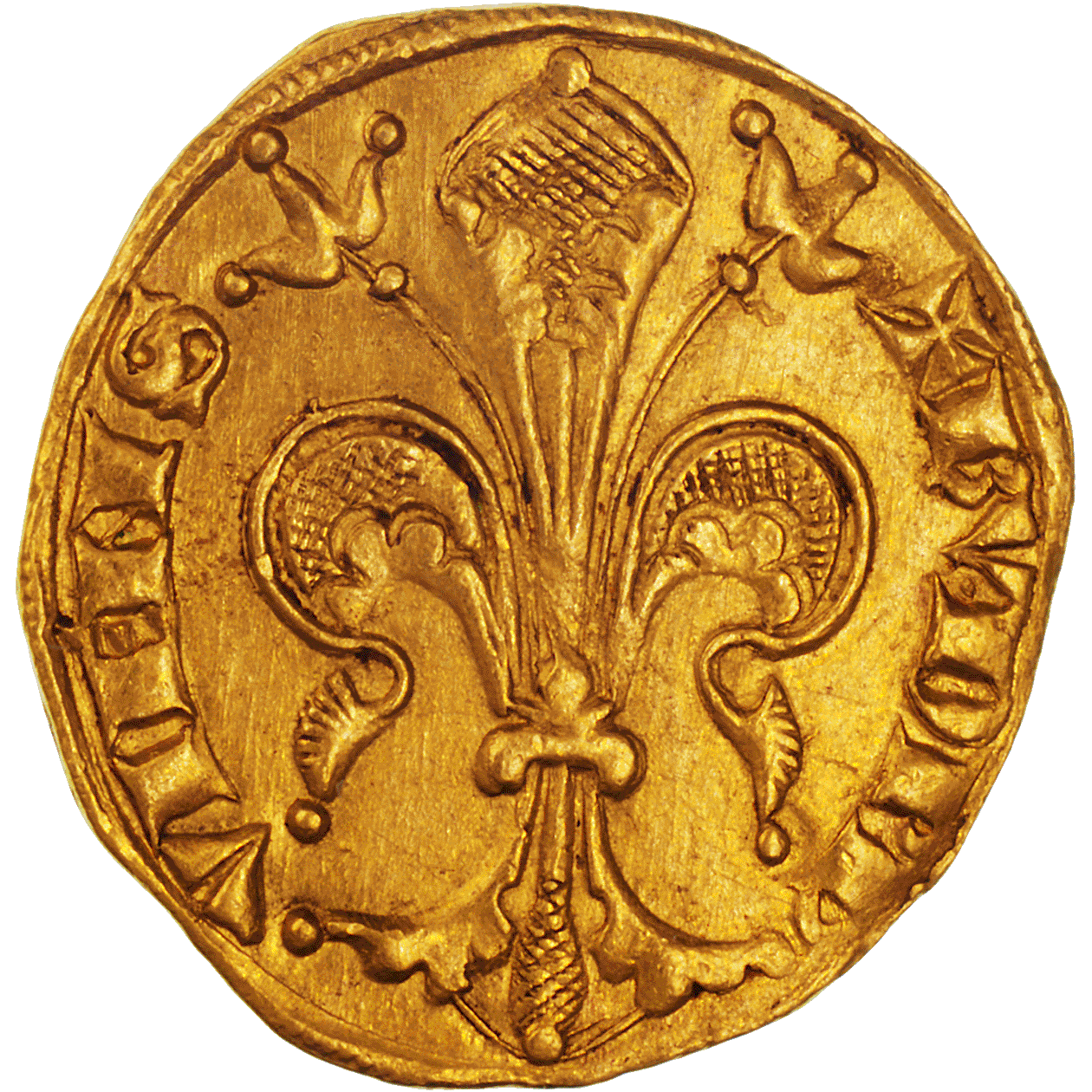 Frankreich, Fürstentum Dauphiné, Humbert II., Florin d'or (obverse)