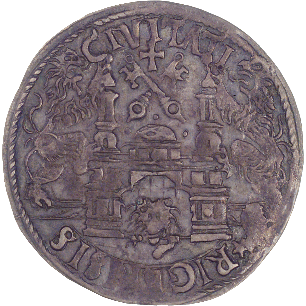 Free and Hanseatic City of Riga, 1/2 Mark (obverse)