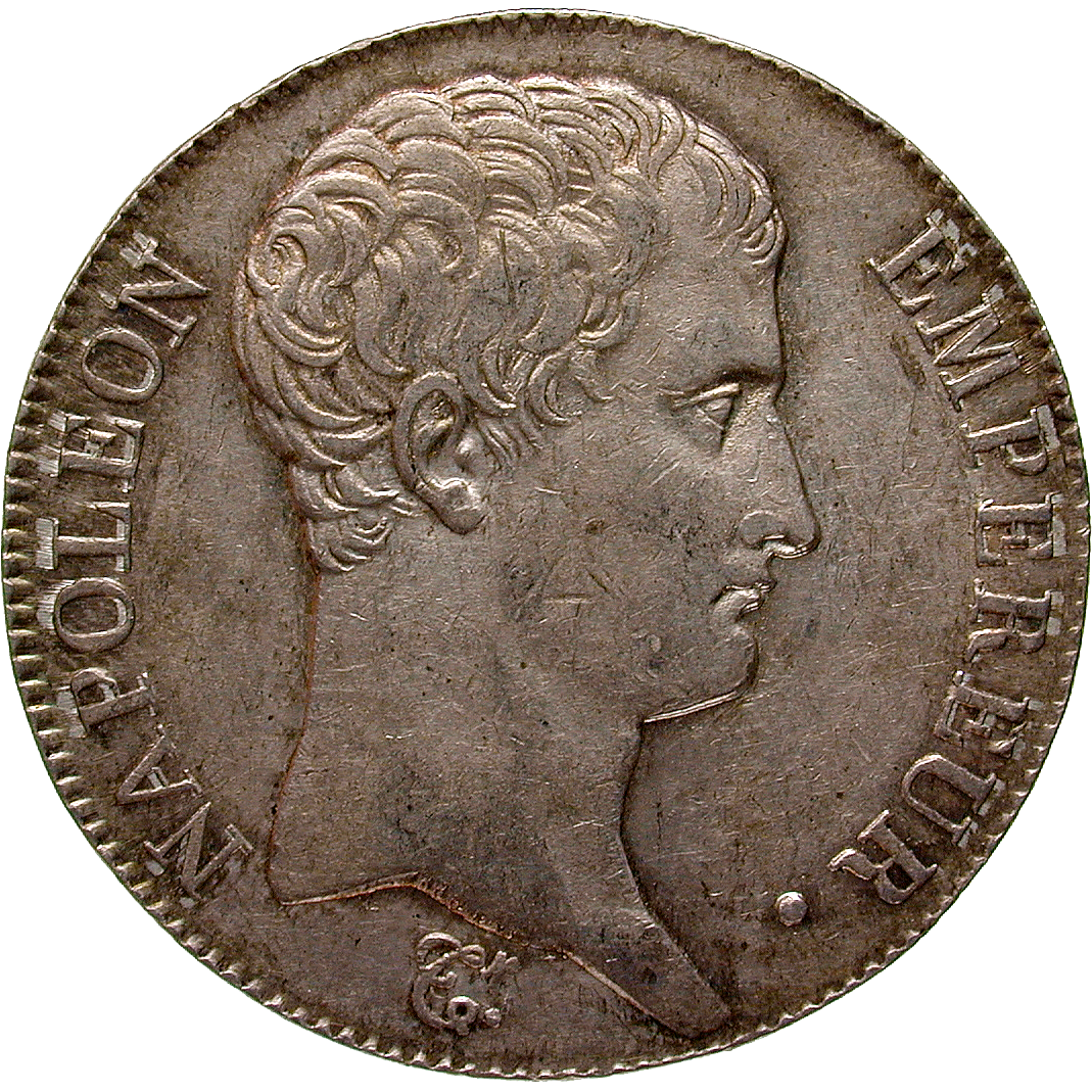 French Empire, Napoleon I, 5 Francs 1806 (obverse)