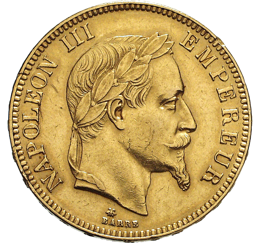 French Empire, Napoleon III, 100 Francs 1869 (obverse)