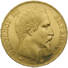 French Empire, Napoleon III, 20 Francs 1856 (obverse)