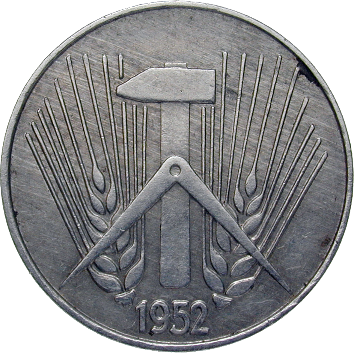 German Democratic Republic, 5 Pfennig 1952 (reverse)