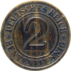 German Empire, Weimar Republic, 2 Rentenpfennig 1924 (obverse)