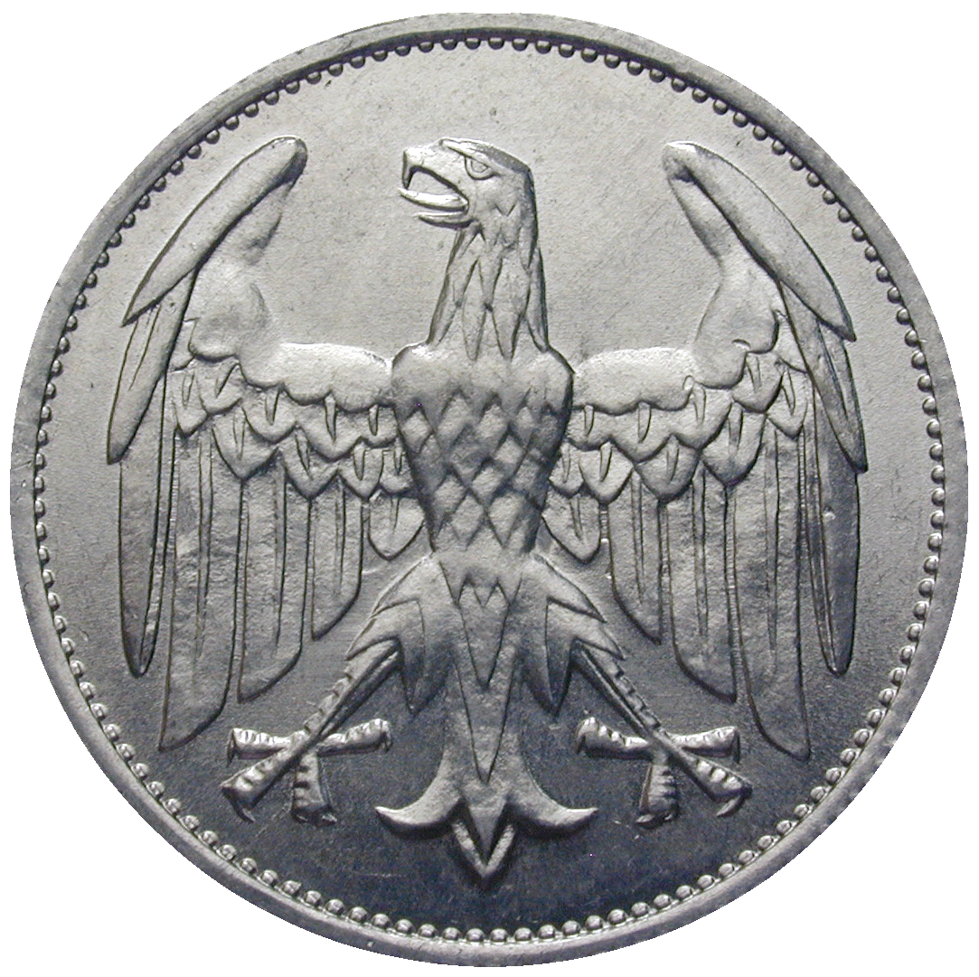 German Empire, Weimar Republic, 3 Mark 1922 (reverse)