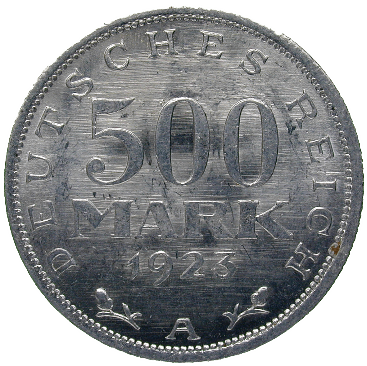 German Empire, Weimar Republic, 500 Mark 1923 (obverse)