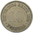 German Empire, Wilhelm I, 10 Pfennig 1873 (obverse)