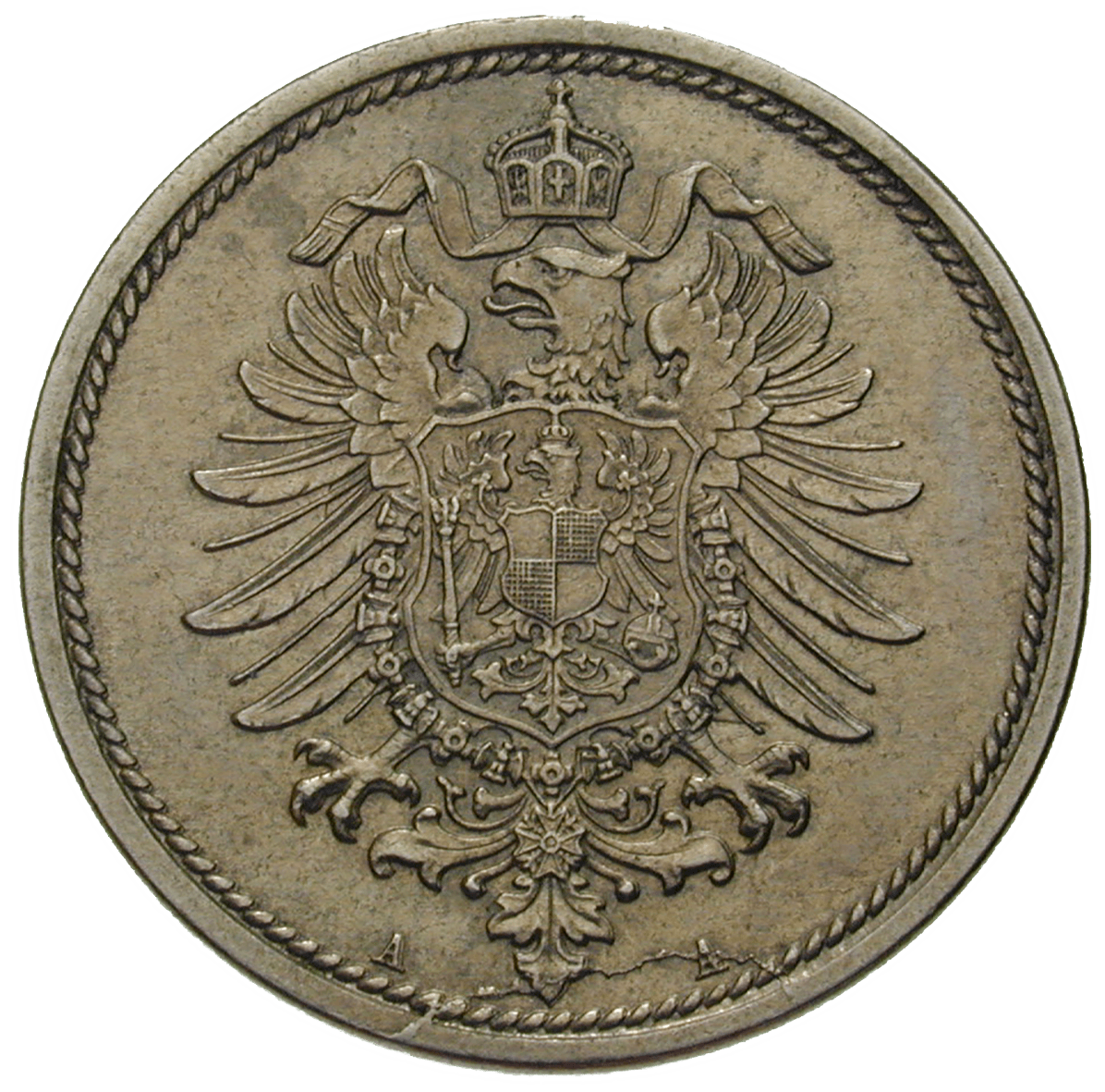 German Empire, Wilhelm I, 10 Pfennig 1873 (reverse)